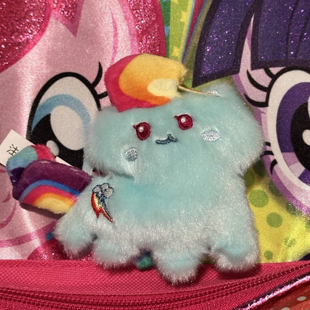 My Little Pony G4 Rainbow Dash Keychain Plush Toy Exclusive New miniso reesee